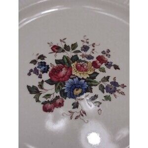 Conway Floral Bread and Butter Plate 6-3/8" 1930's Blue Green Yellow